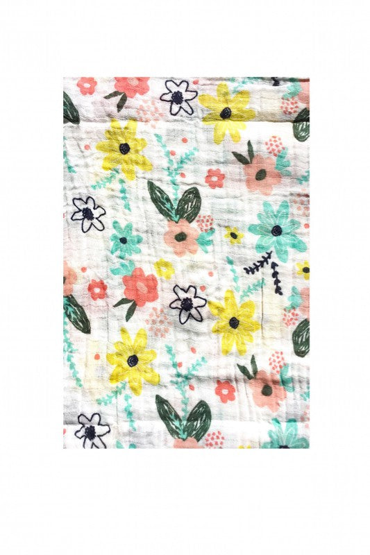 Giggles Swaddle Blanket - Flowers