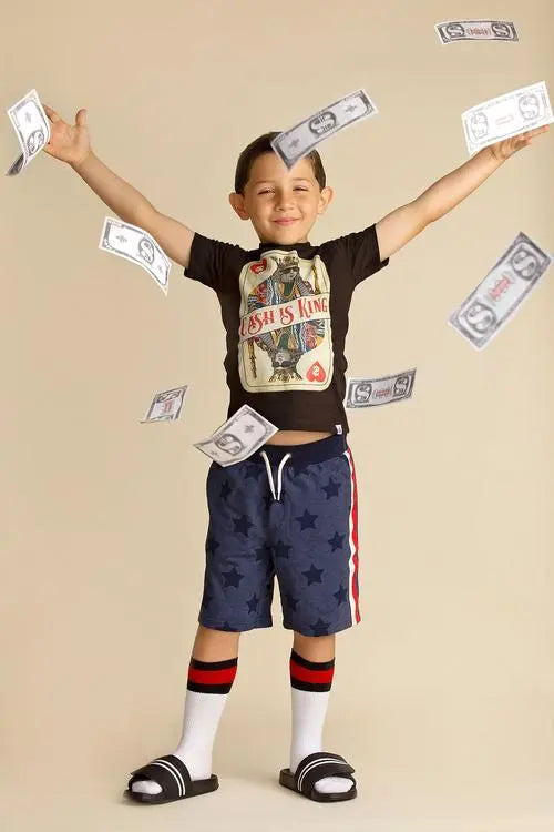Toddler Cash is King Black Tee Kid Dangerous
