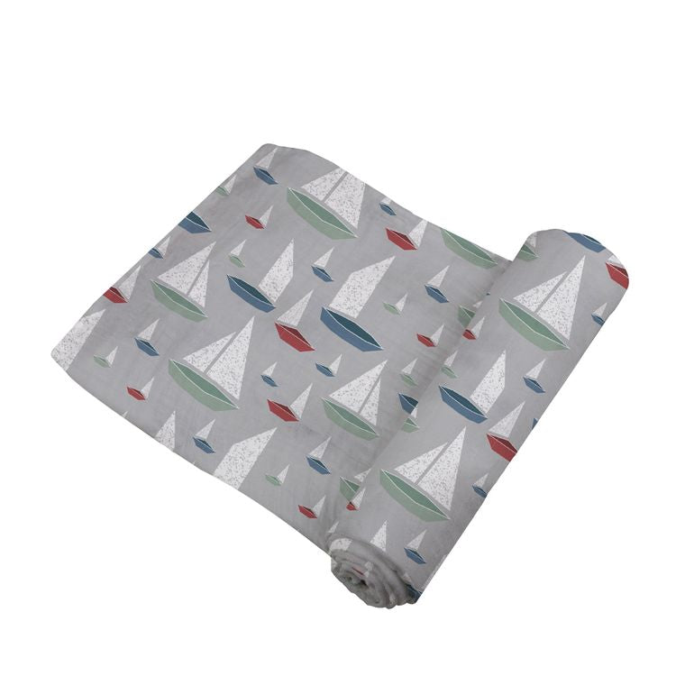 Marina Sailboats Bamboo Swaddle New Castle