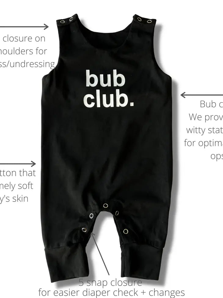 Bub Club Romper - Black