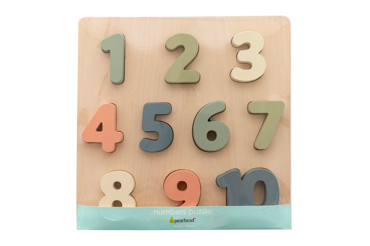 Wooden Numbers Puzzle Pearhead Inc