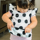 Mess-Proof Apron Bib - Polka Dot Tiny Twinkle