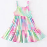 Toddler Tie Dye Twirl Dress littleoneusa