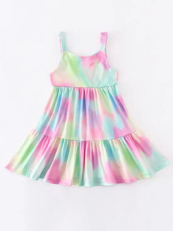 Toddler Tie Dye Twirl Dress littleoneusa