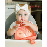 Silicone Roll-up Bib - Coral Fox Tiny Twinkle