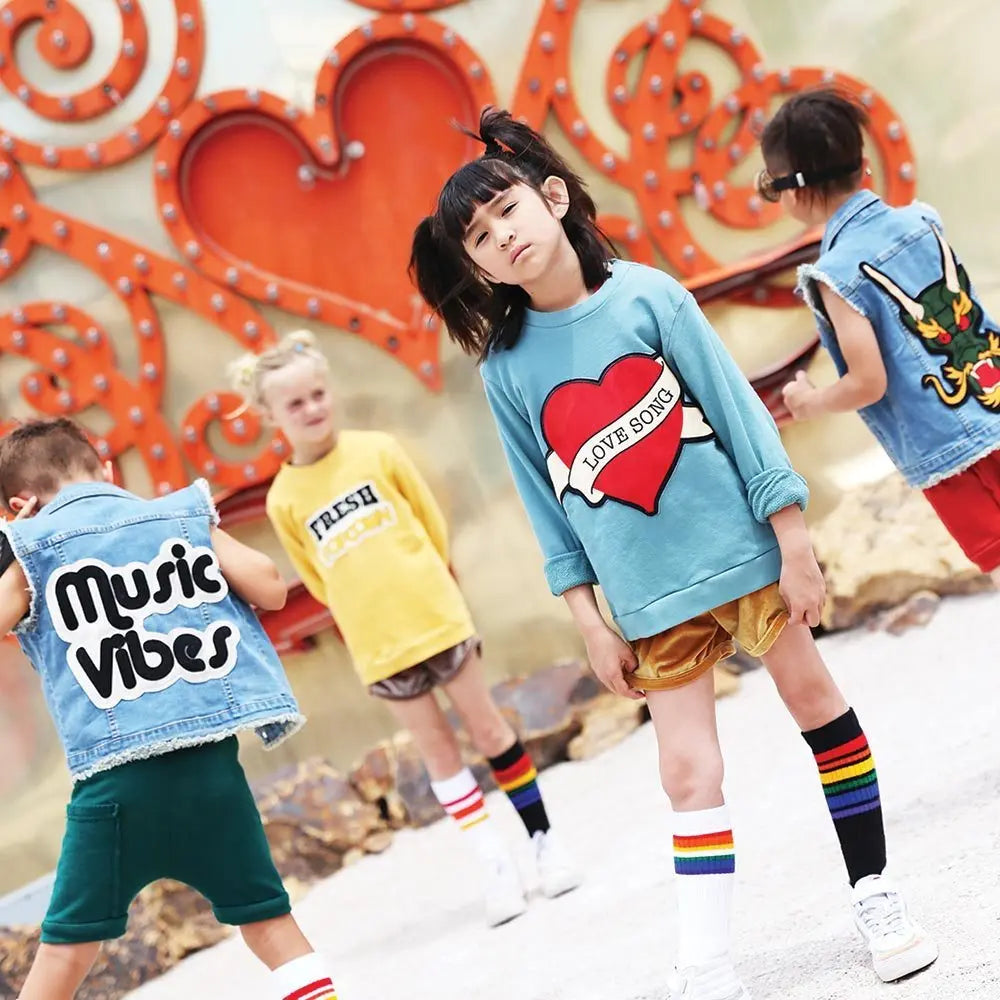Toddler Music Vibes Denim Vest - Unisex Wee Monster