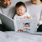 Baby's Memory Book & Sticker Set, Gray Stars Pearhead Inc