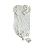 Baby Knotted Sleeper Gown - Blue Stripe Babysprouts