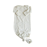 Baby Knotted Sleeper Gown - Blue Stripe Babysprouts