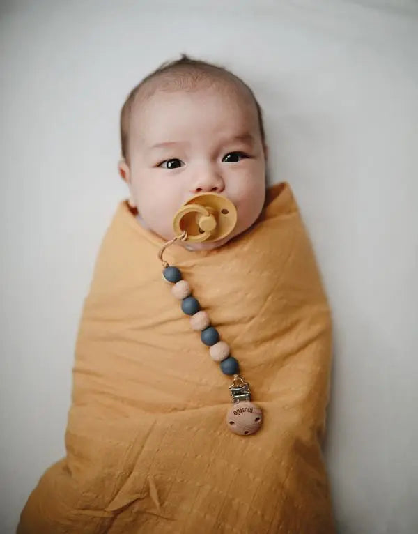 Muslin Swaddle Blanket Organic Cotton (Natural) Mushie