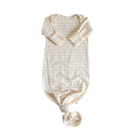 Baby Knotted Sleeper Gown - Blue Stripe Babysprouts