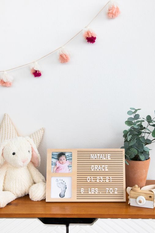 Babyprints Letterboard Frame Pearhead Inc