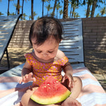 Baby Pink and Yellow Flower Power One Piece Swimsuit STRAWBERRY JAM