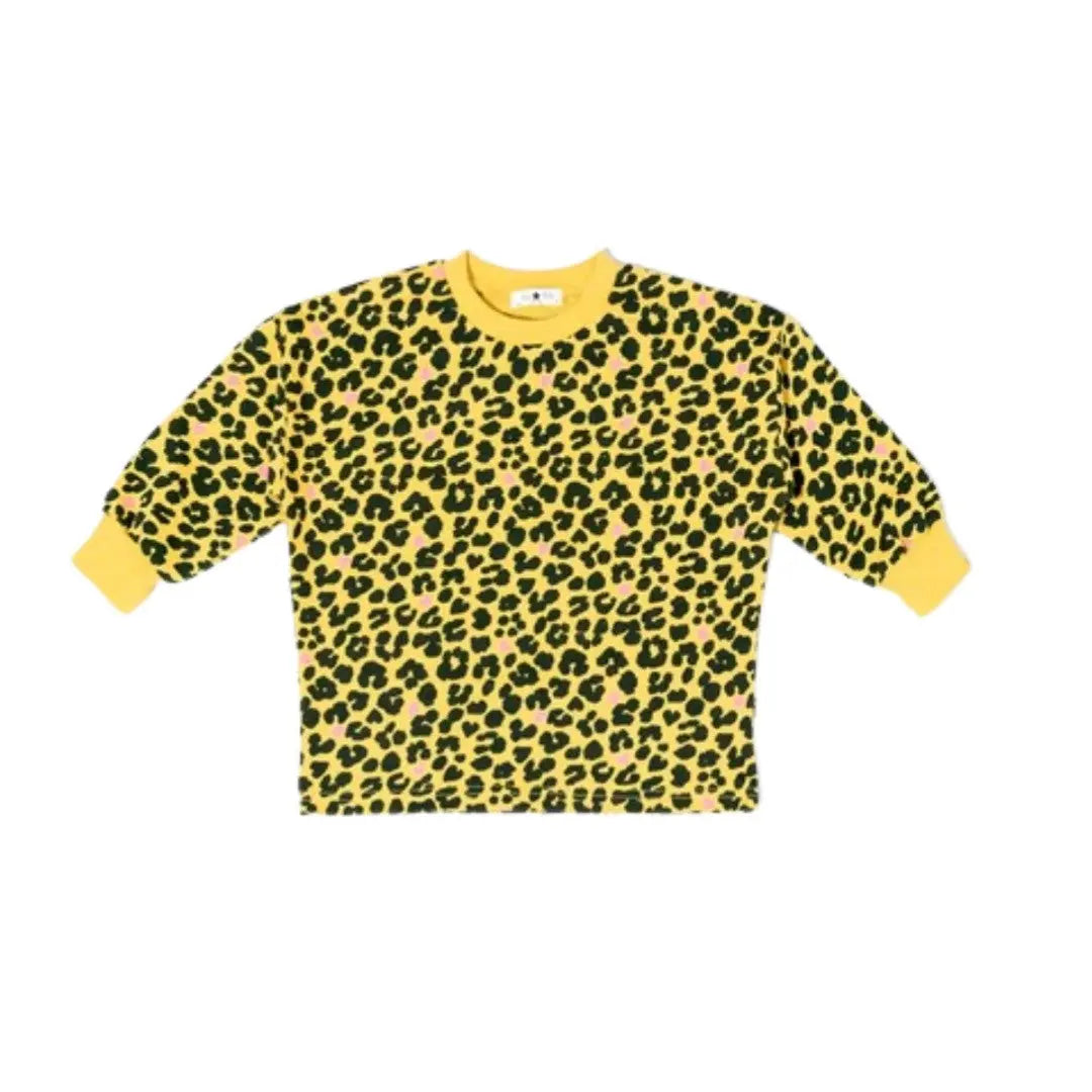 Kid Leopard Sweatshirt - Yellow Petite Hailey