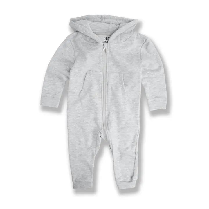Baby Organic Essential Romper - Gray Tiny Tycoon