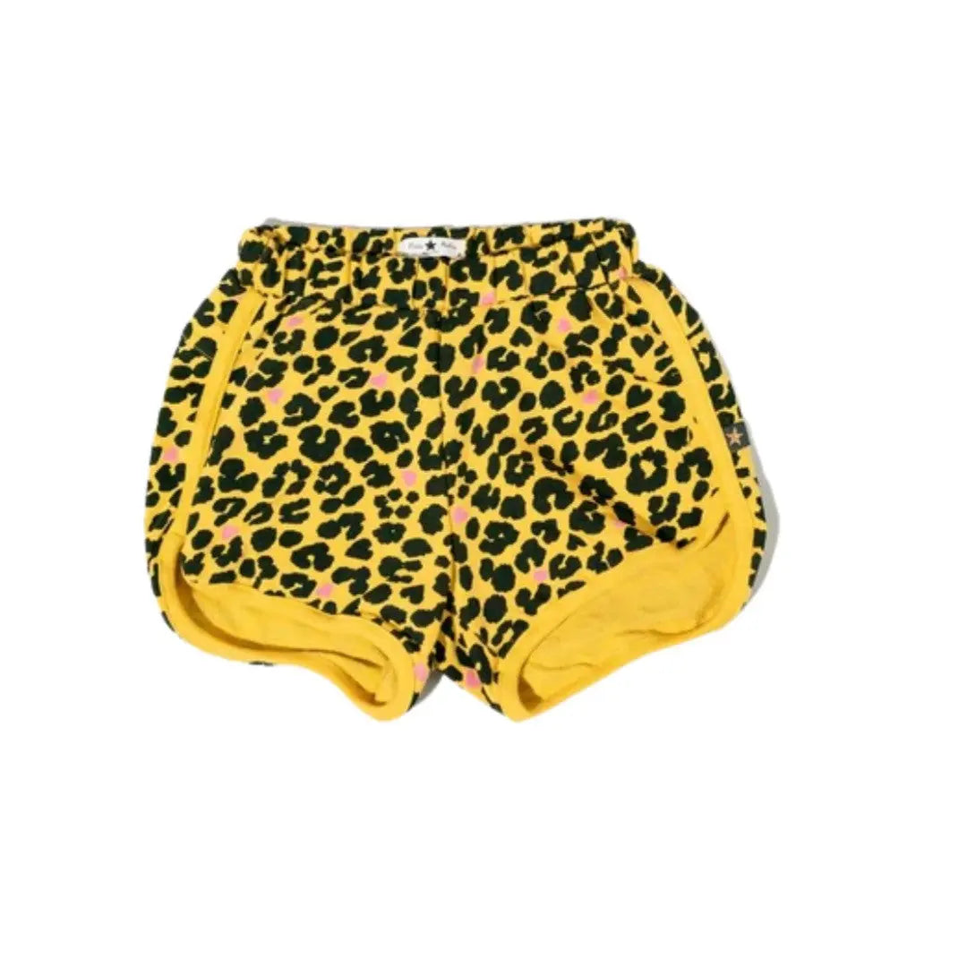 Kid Leopard Shorts - Yellow Petite Hailey