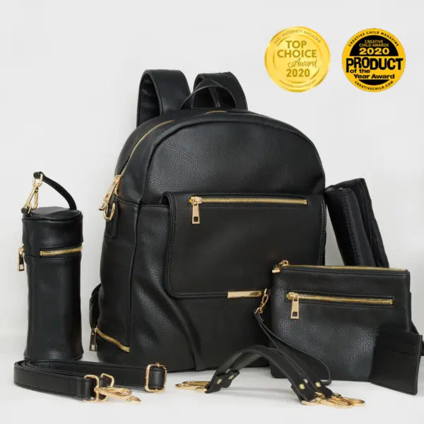 Diaper Bag Backpack - Black (Bundle) Pretty Pokets