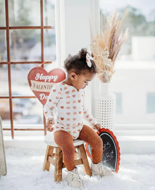 Baby Neutral Heart Leotard Evelyns Bowtique