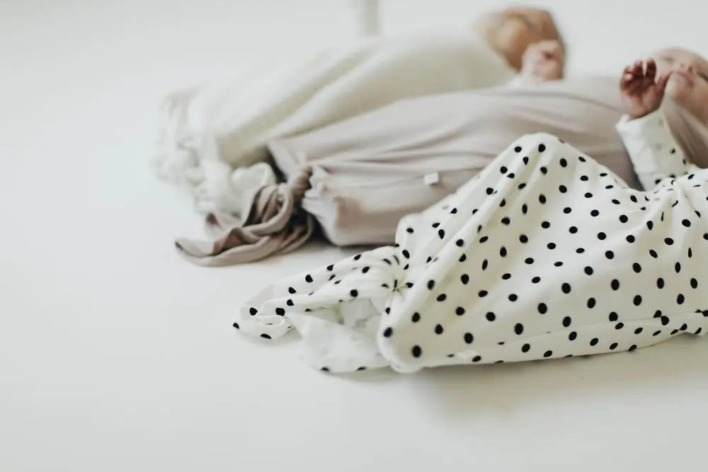 Baby Knotted Sleeper Gown - Blue Stripe Babysprouts