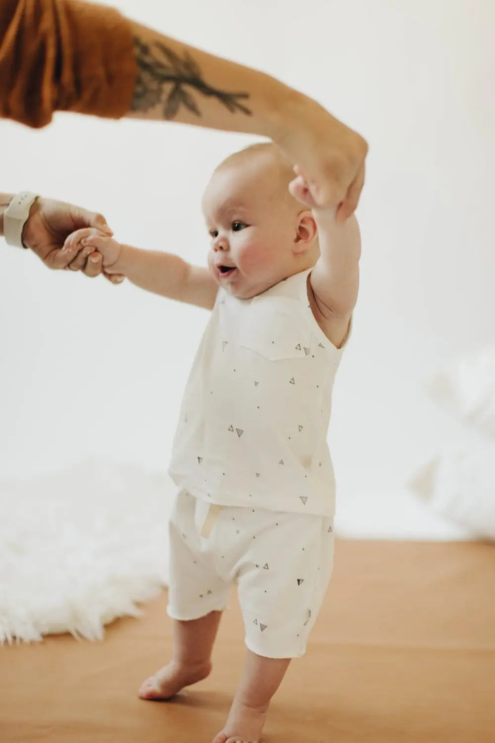 Baby Pocket Tank - Triangles Babysprouts