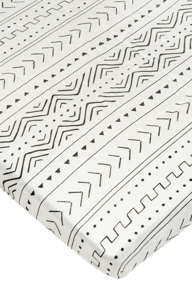 Fitted Crib Sheet- Mudcloth