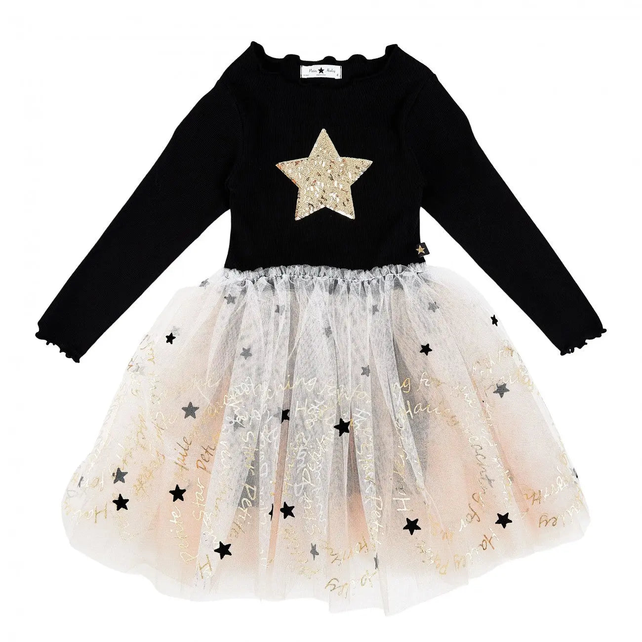 Toddler Gold Star Tutu Dress Petite Hailey