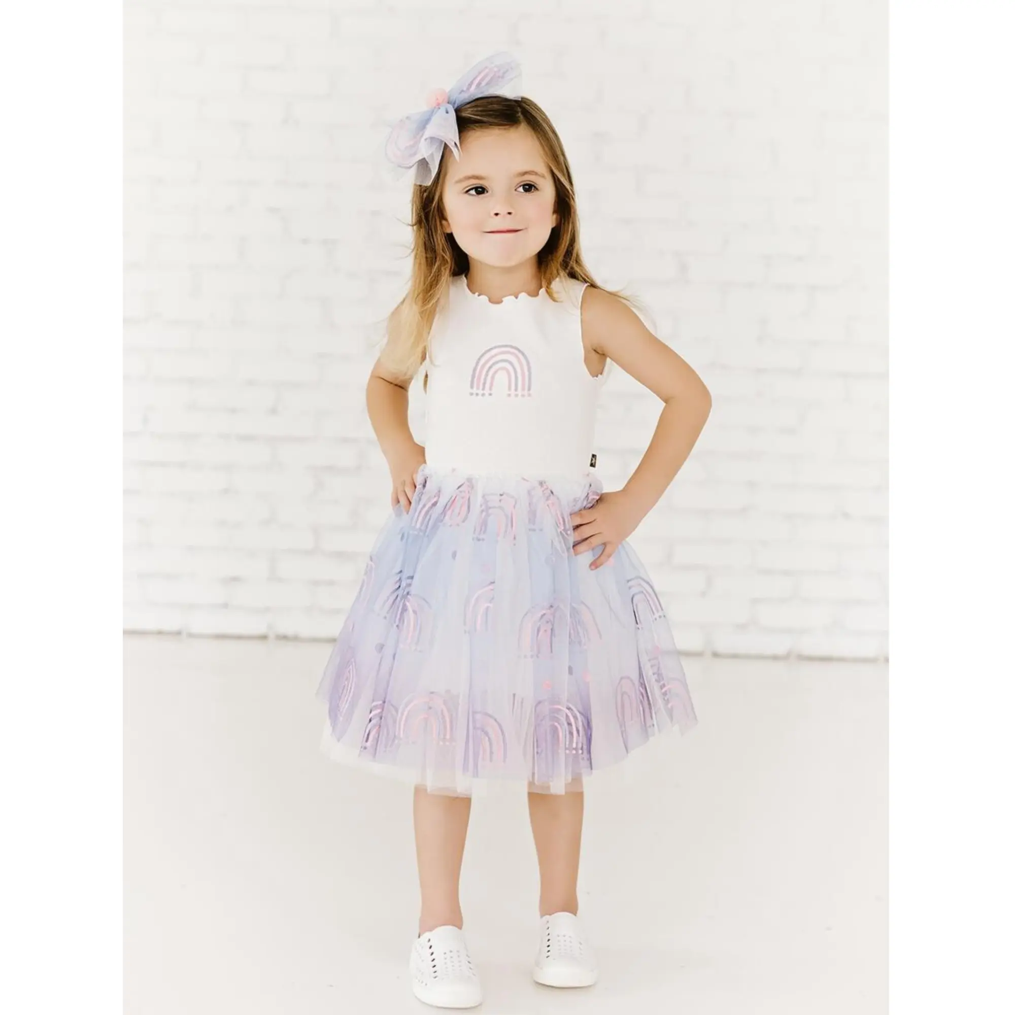 Kid Glitter Rainbow Tutu Dress Petite Hailey