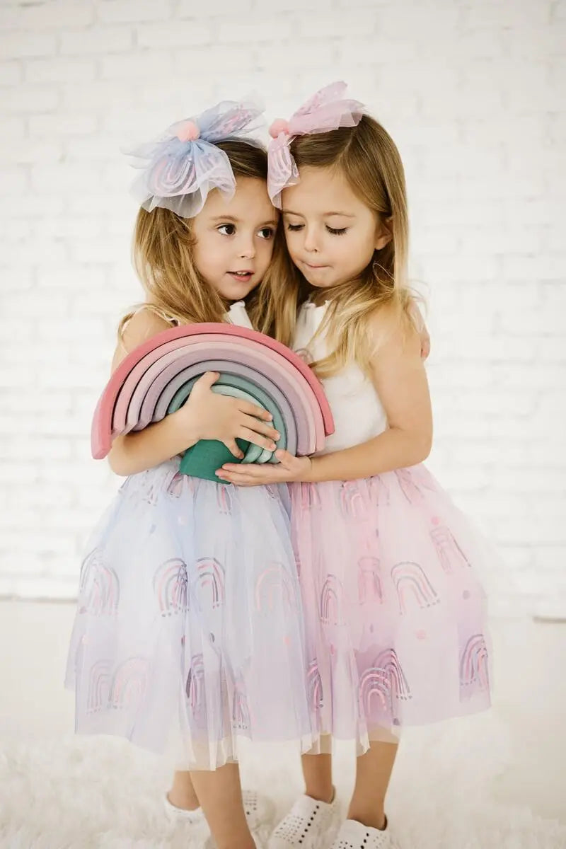 Kid Glitter Rainbow Tutu Dress Petite Hailey