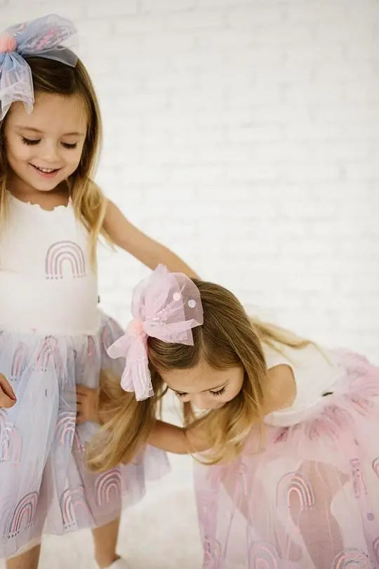 Kid Glitter Rainbow Tutu Dress Petite Hailey
