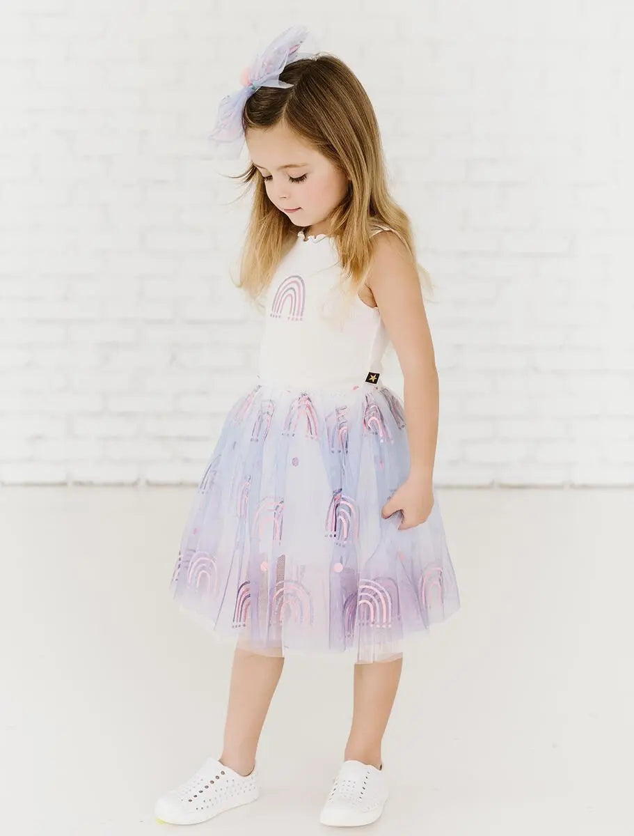 Kid Glitter Rainbow Tutu Dress Petite Hailey