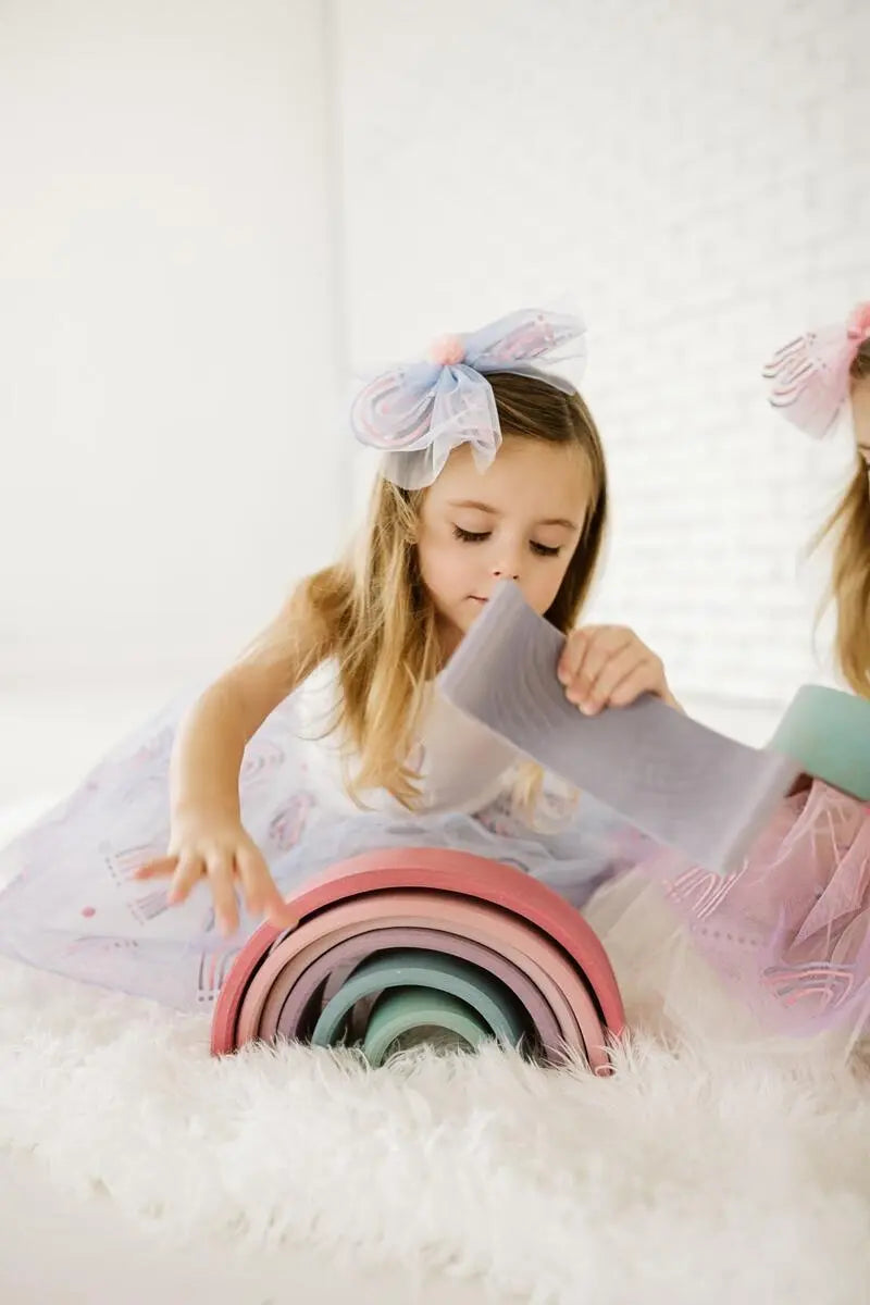 Kid Glitter Rainbow Tutu Dress Petite Hailey