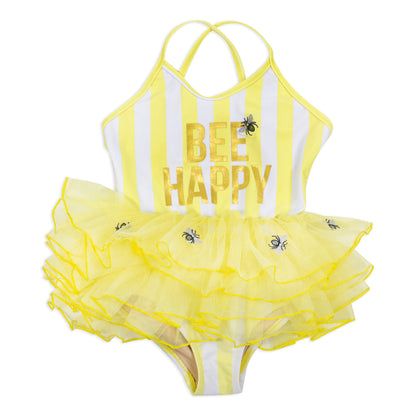 Bee Happy Tutu One Piece Swimsuit