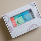 Building Block Teether & Bath Toy three hearts modern