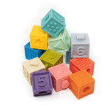 Building Block Teether & Bath Toy three hearts modern