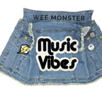 Toddler Music Vibes Denim Vest - Unisex Wee Monster