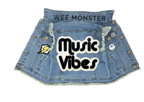 Toddler Music Vibes Denim Vest - Unisex Wee Monster