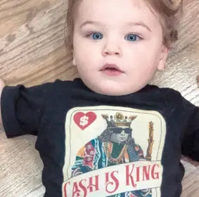 Toddler Cash is King Black Tee Kid Dangerous