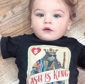 Cash is King Black Tee