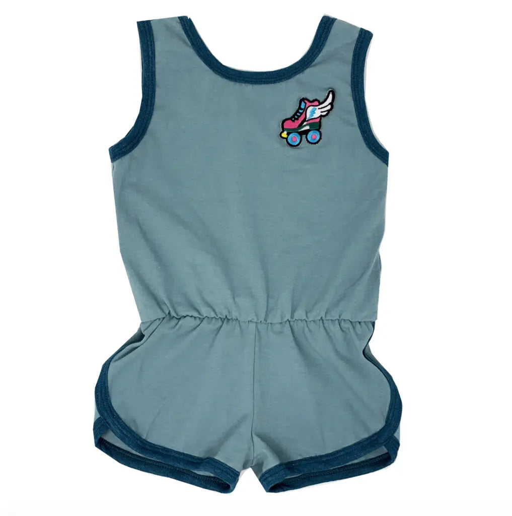 Toddler Rollerskate Patch Romper Wee Monster