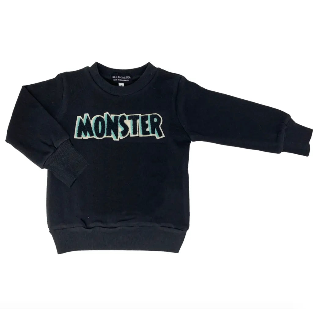 Toddler Monster Black Sweatshirt Wee Monster