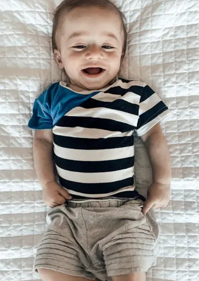 Baby Grey Ribbed Shorts Tiny Tribe