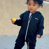 Baby Organic Essential Romper - Black Tiny Tycoon