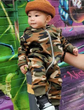 Baby Organic Essential Romper - Camo Tiny Tycoon