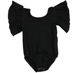 Baby Black Flutter Sleeve Leotard GIGGLES LA