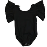 Baby Black Flutter Sleeve Leotard GIGGLES LA