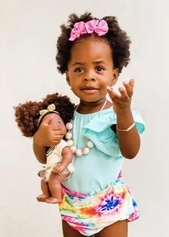 Baby Aqua Flutter Sleeve Leotard GIGGLES LA