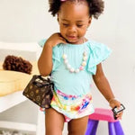 Baby Black Flutter Sleeve Leotard GIGGLES LA