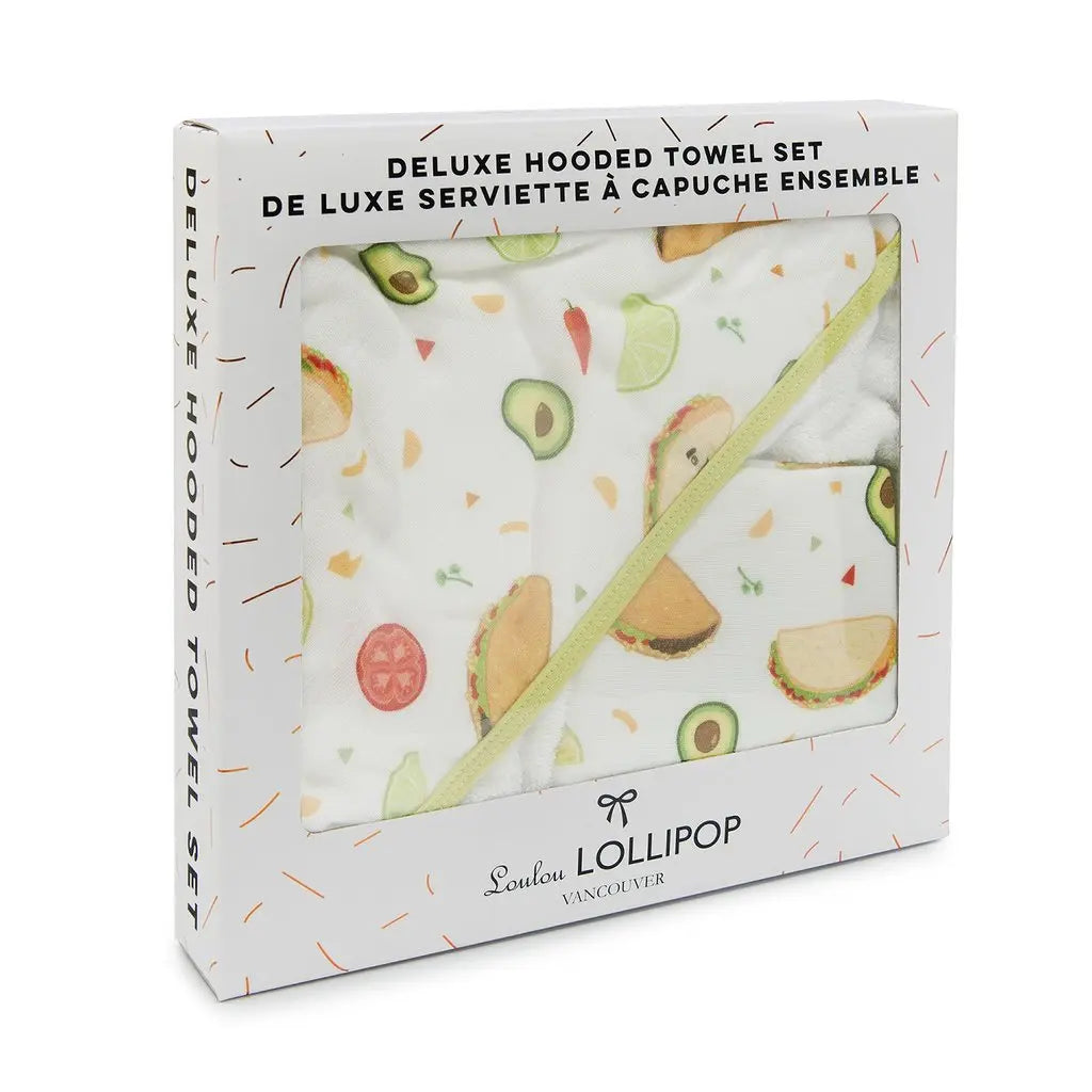 Hooded Towel Set- Tacos Lou Lou Lollipop