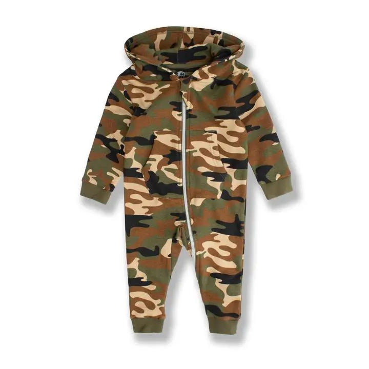 Baby Organic Essential Romper - Camo Tiny Tycoon