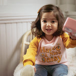 Kid Have a Nice Daisy Retro Raglan French Terry STRAWBERRY JAM